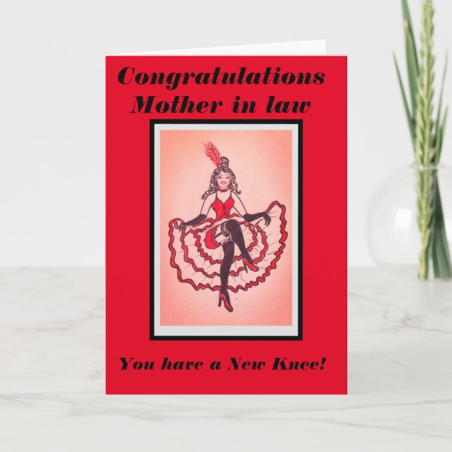 You have a new Knee Mother in law can can card (Front)