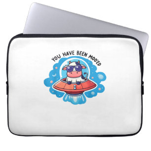 You Have Been Moo'ed Mooed Cow Moo-Ed Space Funny  Laptop Sleeve