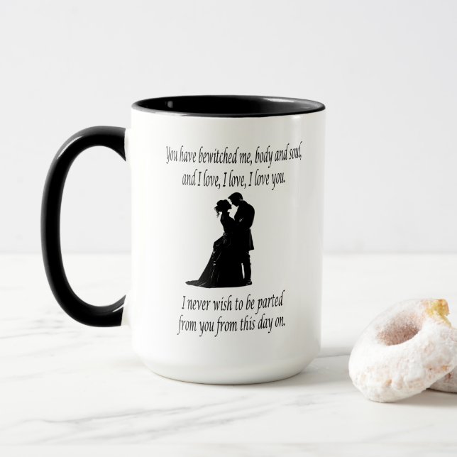 You have bewitched me body & soul Quote Mug (With Donut)