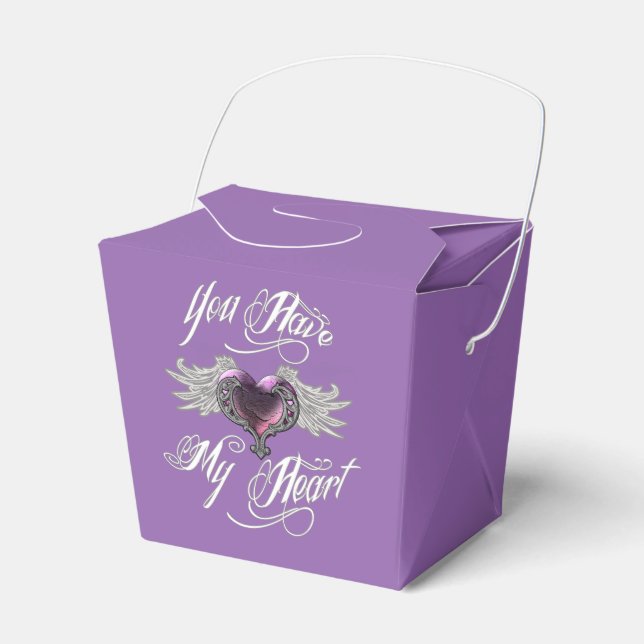You Have My Heart Pink Favor Box (Front Side)