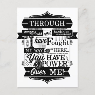 You have no power over me postcard