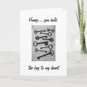 YOU HOLD THE KEY TO MY HEART CHRISTMAS/EVERYDAY HOLIDAY CARD