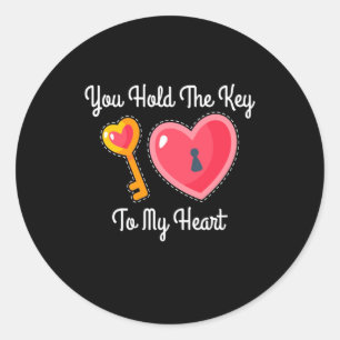 You Hold The Key To My Heart Classic Round Sticker