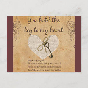 You Hold the Key to My Heart Postcard