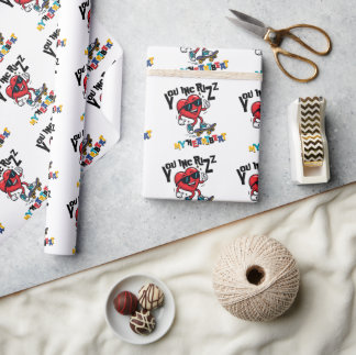 You Inc Rizz my Heartbeat - Cute skateboard heart Wrapping Paper