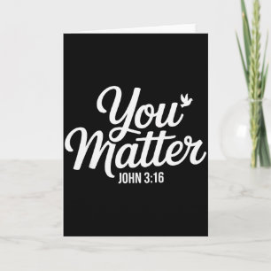 You John 3 16 Bible Verse Christian Faith Quote Card