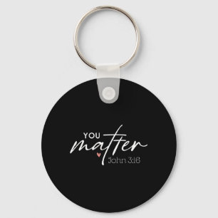 You John 3 16 Bible Verse Christian Faith Quote Keychain