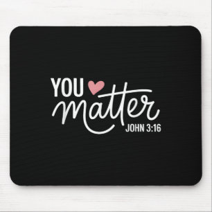 You John 3 16 Bible Verse Christian Faith Quote  Mouse Pad