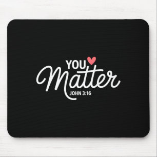 You John 3 16 Bible Verse Christian Faith Quote  Mouse Pad