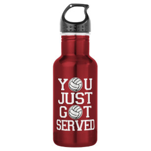You Just Got Served funny Volleyball water bottle