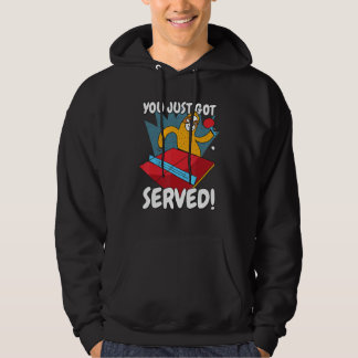 You Just Got Served Sloth Table Tennis Ping Pong Hoodie