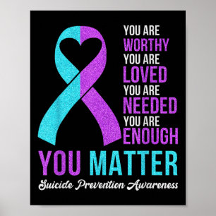 You Kindness Be Kind Suicide Prevention Awareness  Poster