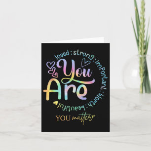 You Kindness Mental Health Awareness Warrior Women Card
