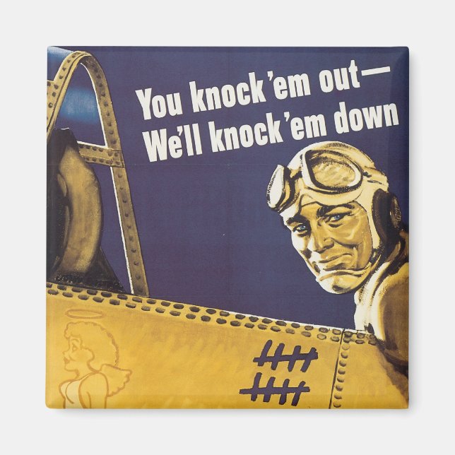 You Knock 'Em Out Magnet (Front)