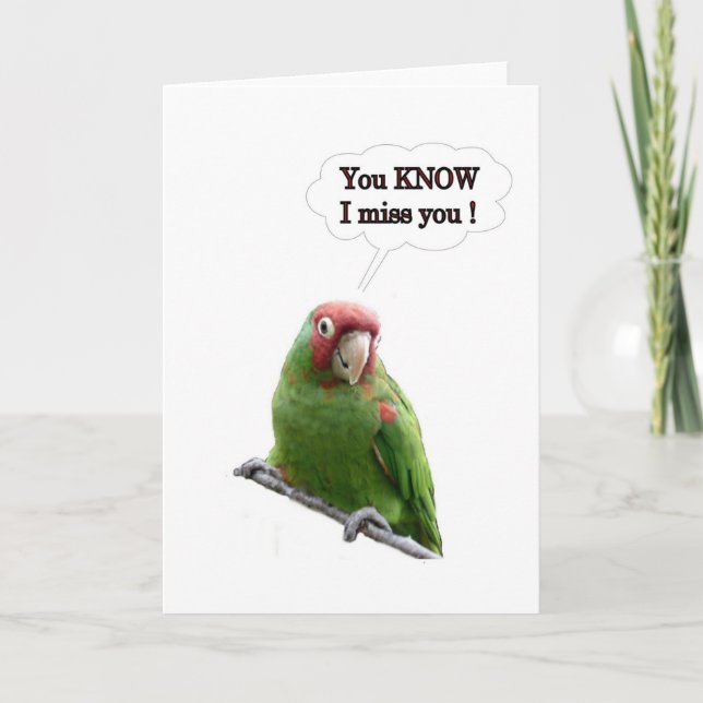 You Know I Miss You Card (Front)