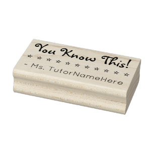 "You Know This!" Teacher Rubber Stamp