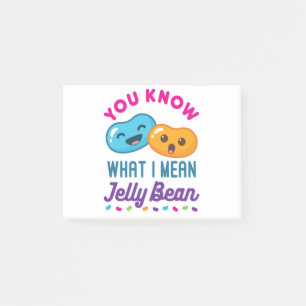 You Know What I Mean Jelly Bean Kawaii Candy Post-it Notes