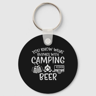 You Know What Rhymes With Camping Funny Camper Dad Keychain