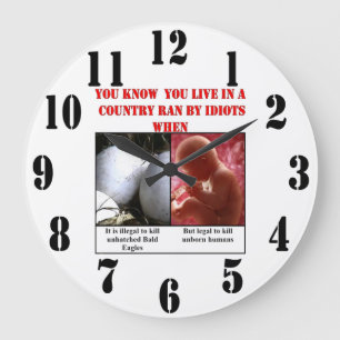 YOU KNOW YOU LIVE IN A COUNTRY RAN BY IDIOTS WHEN LARGE CLOCK