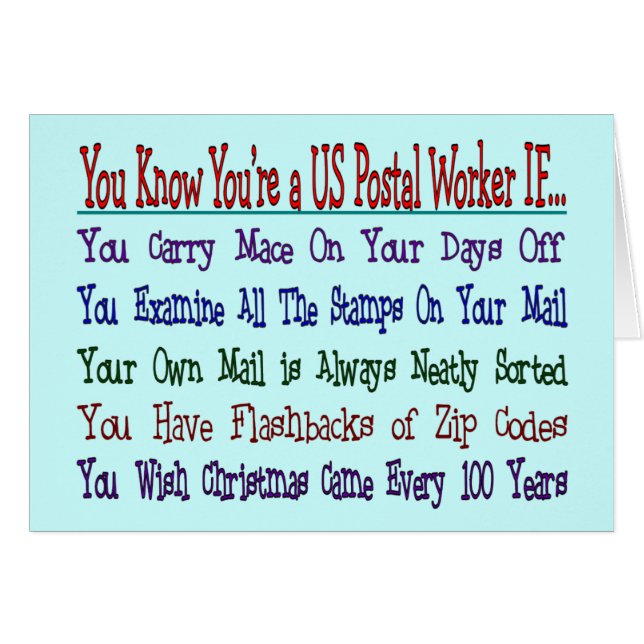 You Know Your a POSTAL WORKER IF (Front Horizontal)