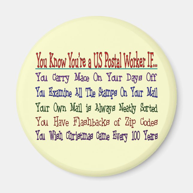 You Know Your a POSTAL WORKER IF Magnet (Front)