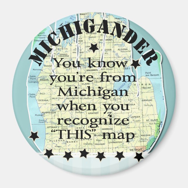 You Know You're From Michigan When Magnet (Front)