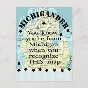 You Know You're From Michigan When Postcard