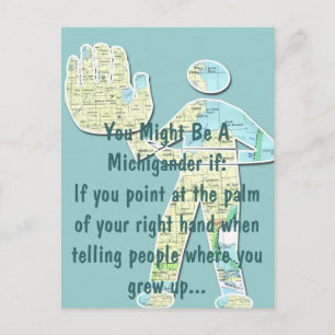 You Know You're From Michigan When You Recognize T Postcard