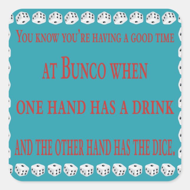 you know you're having a good time square sticker (Front)