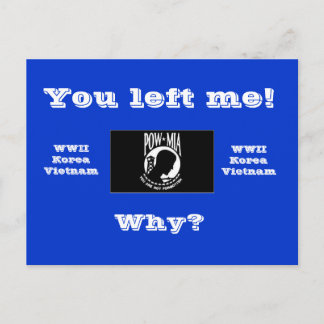 You left me! postcard