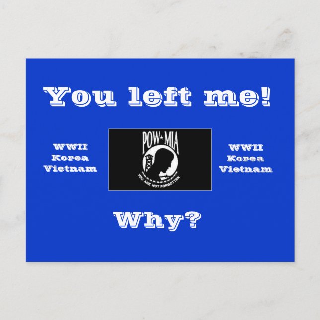 You left me! postcard (Front)