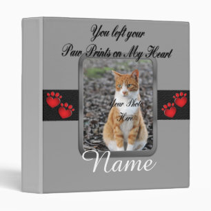 You left your Paw Prints - Grey Binder