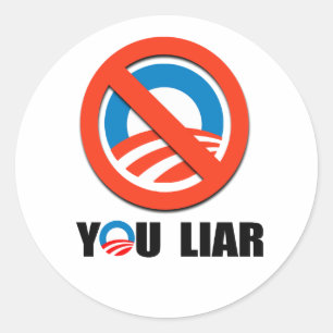 YOU LIAR CLASSIC ROUND STICKER