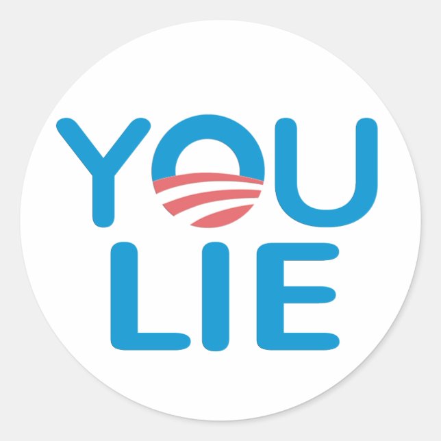 You Lie Anti-Obama Sticker (Front)