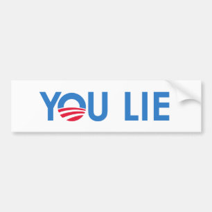 You Lie bumper sticker blue