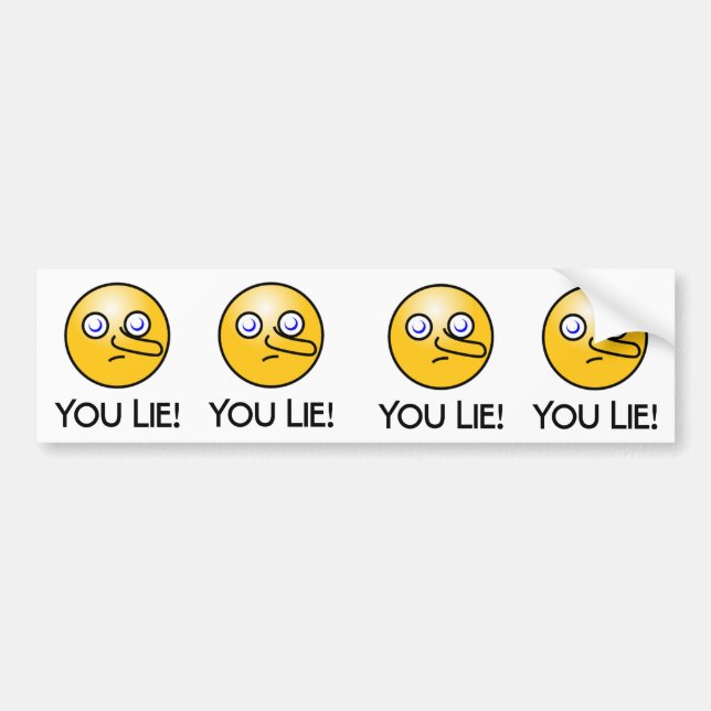You Lie Emoticon Bumper Sticker (Front)