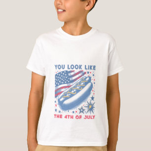 You Look Like The 4th Of July Hot Dog Viral Sloth T-Shirt