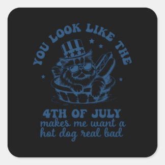 You Look Like The 4th Of July Makes Me Want A Hot  Square Sticker