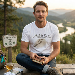 You Made It This Far - Motivational Footprints  Tri-Blend Shirt