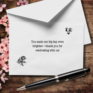 You Made Our Big Day Even Brighter Wedding Thank You Card