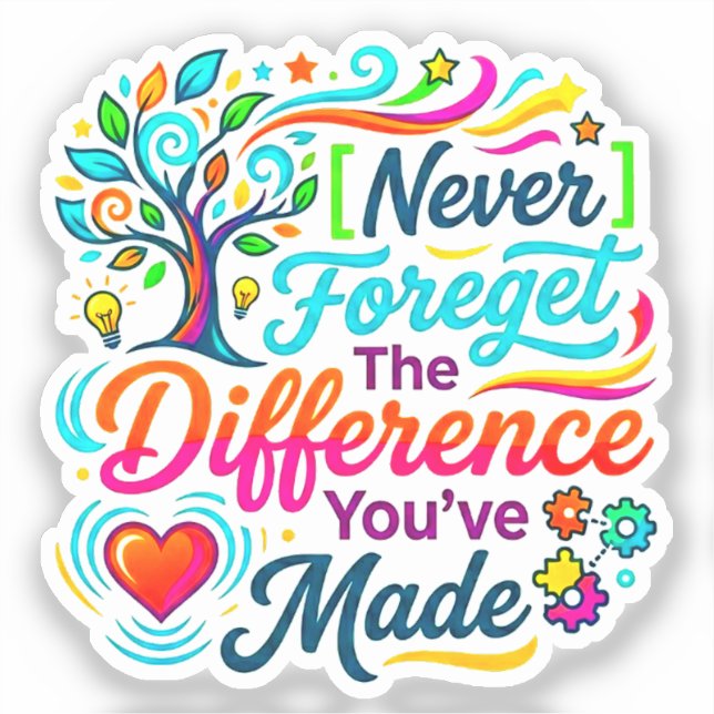 You Make a Difference | Teacher Appreciation Gift (Front)