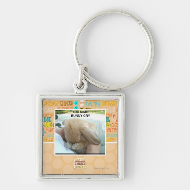 You make bunny cry keychain (Front)