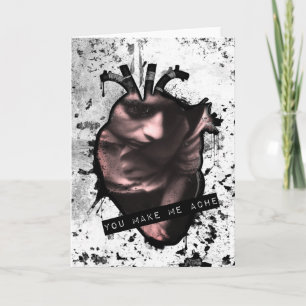 you make me ache anatomical heart holiday card