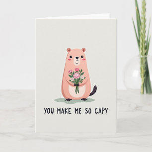 You Make Me Happy Capy Card