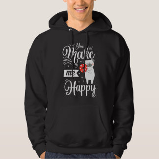 You Make Me Happy Dog Loves Doughnut Valentines Da Hoodie