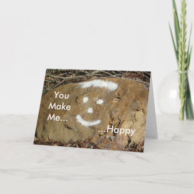 You Make Me Happy Face Card (Front)