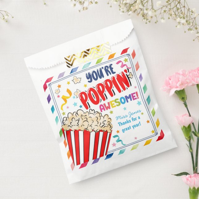 you make me pop thanks popcorn volunteer favour bag (Sealed)