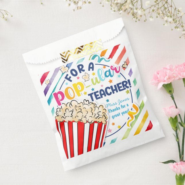 you make me pop thanks popcorn volunteer favour bag (Sealed)