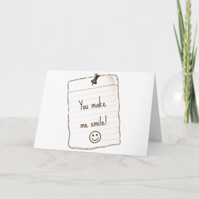 **YOU MAKE ME SMILE FRIEND*** HAPPY BIRTHDAY CARD (Front)