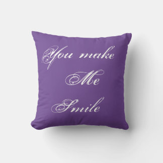 You make me smile throw pillow